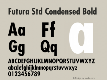 Futura Std Condensed Bold OTF 1.029;PS 001.003;Core 1.0.33;makeotf.lib1.4.1585图片样张