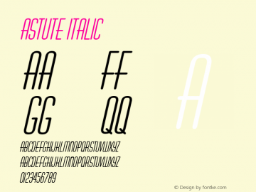 Astute Italic The WSI-Fonts Professional Collection Font Sample