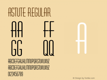 Astute Regular Macromedia Fontographer 4.1.5 5/17/98 Font Sample