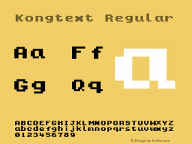 Kongtext Regular Version 1.01 Font Sample