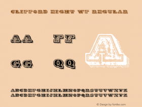 Clifford Eight WF Regular Unknown Font Sample