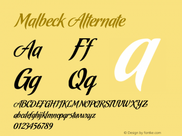 Malbeck Alternate Version 002.000图片样张