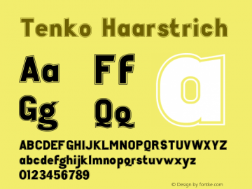 Tenko Haarstrich Version 001.000 Font Sample