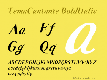 TemaCantante BoldItalic Version 001.000图片样张