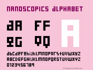 Nanoscopics Alphabet Version 001.000图片样张