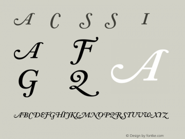 Adobe Caslon SwashSemiboldItalic Version 001.002 Font Sample