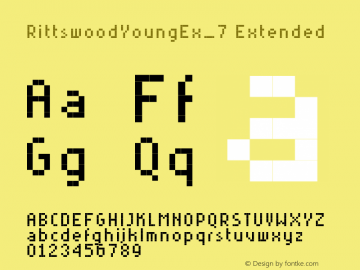 RittswoodYoungEx_7 Extended 1.0 Font Sample