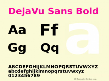 DejaVu Sans Bold Version 2.31 Font Sample