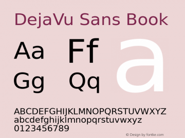 DejaVu Sans Book Version 2.33图片样张