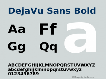 DejaVu Sans Bold Version 2.29图片样张