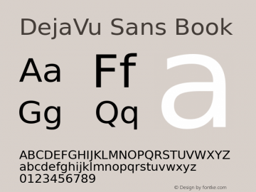 DejaVu Sans Book Version 2.35 Font Sample