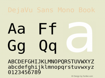 DejaVu Sans Mono Book Version 2.32图片样张