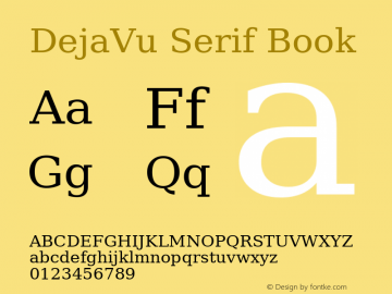 DejaVu Serif Book Version 2.29图片样张