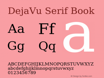 DejaVu Serif Book Version 2.33图片样张