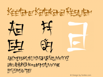Keetano Katakana Regular Version 1.000 2004 initial release图片样张