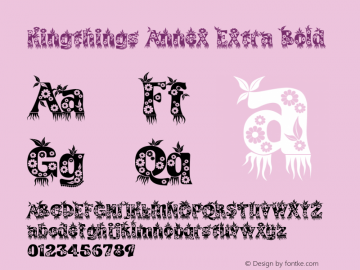 Kingthings Annex Extra Bold Version 1.0 Font Sample