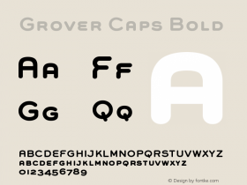 Grover Caps Bold Version 001.000 Font Sample