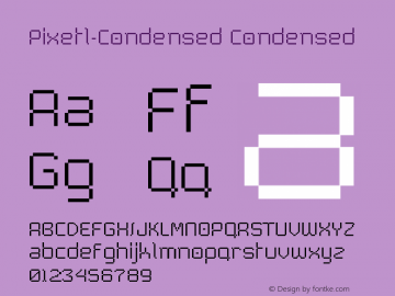 Pixetl-Condensed Condensed Version 001.000图片样张