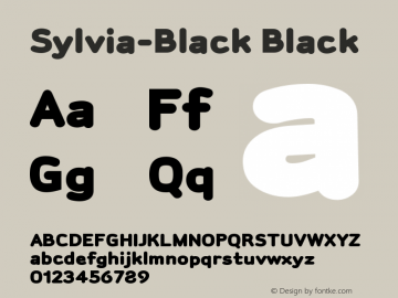 Sylvia-Black Black Version 001.000 Font Sample