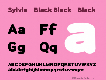 Sylvia-Black Black-Black Version 001.000 Font Sample