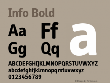 Info Bold 001.000 Font Sample