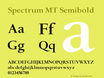 Spectrum MT Semibold 001.003图片样张