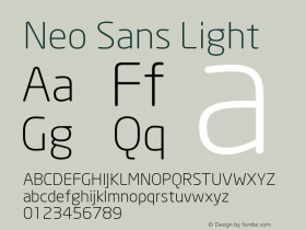 Neo Sans Light Version 001.000 Font Sample