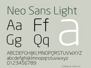 Neo Sans Light Version 001.000图片样张