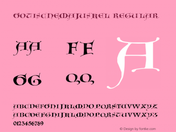 GotischeMajuskel Regular 1.0 2004-06-05图片样张