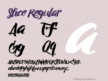 Slice Regular 1.000 Font Sample