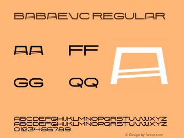 BabaevC Regular Version 001.000 Font Sample