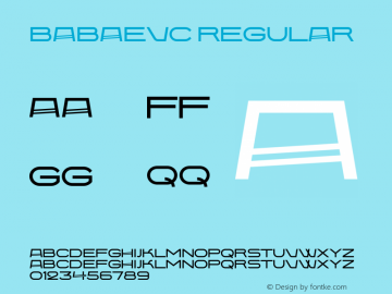 BabaevC Regular Version 1.000;PS 001.001;hotconv 1.0.38 Font Sample