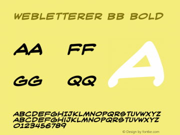 WebLetterer BB Bold Macromedia Fontographer 4.1 6/16/04 Font Sample
