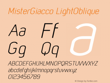 MisterGiacco LightOblique Version 001.000图片样张