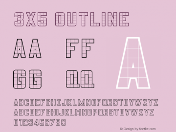 3x5 Outline Macromedia Fontographer 4.1.5 11/29/07图片样张