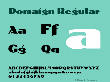 Domaign Regular Publisher's Paradise -- Media Graphics International Inc. Font Sample