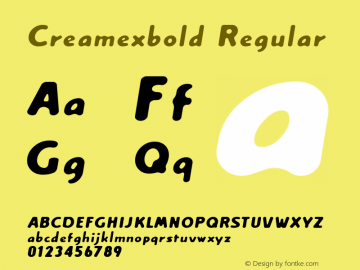 Creamexbold Regular Macromedia Fontographer 4.1J 04.7.11图片样张