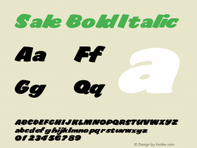 Sale BoldItalic Version 001.000图片样张