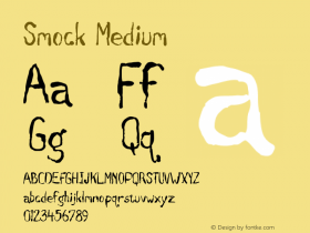 Smock Medium Version 001.000 Font Sample