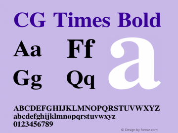 CG Times Bold Version 1.3 (ElseWare)图片样张