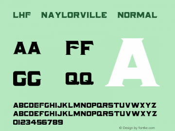 LHF Naylorville Normal Version 001.001 Font Sample