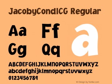 JacobyCondICG Regular 001.000 Font Sample