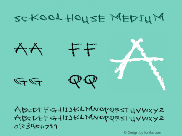 Sckoolhouse Medium Version 001.000 Font Sample