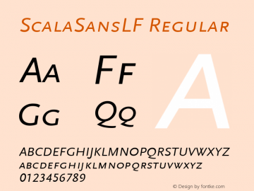 ScalaSansLF Regular 001.000 Font Sample