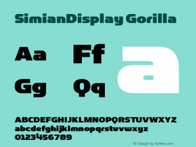 SimianDisplay Gorilla Version 001.000 Font Sample