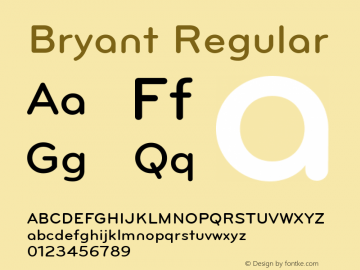 Bryant Regular 001.000图片样张