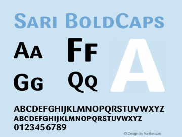 Sari BoldCaps Version 001.000图片样张