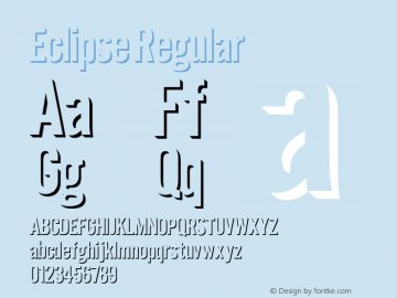 Eclipse Regular Version 1.000 DEMO Font Sample