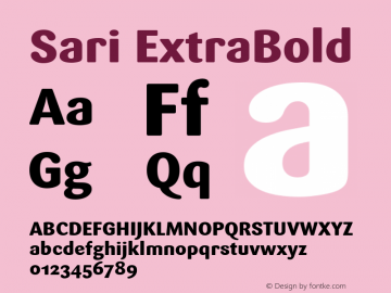 Sari ExtraBold 001.000 Font Sample