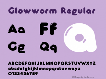 Glowworm Regular Version 1.00 - November 9, 1995 Font Sample